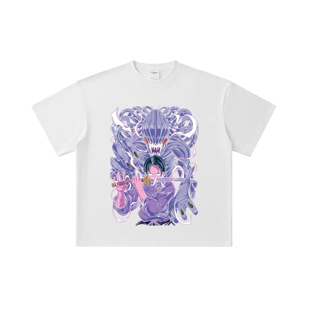 260 GSM Double Yarn 32 Count 100% Cotton Jujutsu Kaisen V52 Yuta Print Unisex Heavy Cotton T Shirt