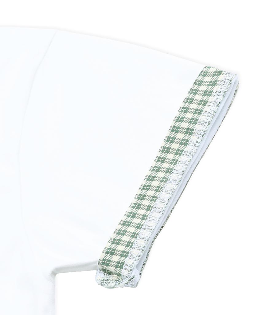 RuNaKi'Hu' Wxt099 Kumo Tomato Check Applique T-Shirt (White)