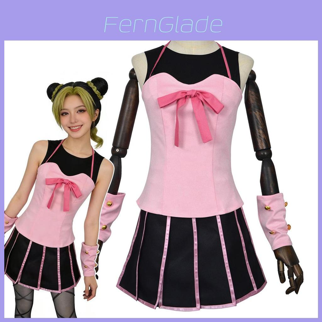 Jojos Bizarre Adventure Lucy Steel Cosplay Dress With Polyester Fabric For Anime Role Play Fans