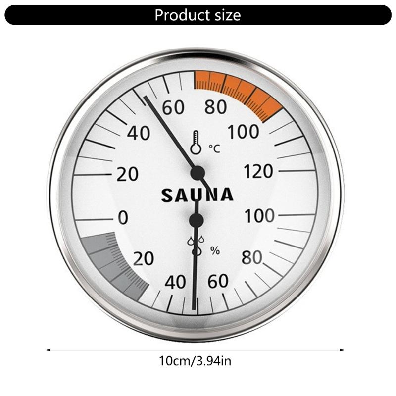 Sauna Temperature Humidity Gauge Rustproof Housing Extreme Heat Resistant for Home Spas