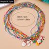 1/7pcs Christmas Necklaces for Women Girls X'mas Tree Santa Claus Snowman Beads Necklace Pendant New Year Jewelry Gift
