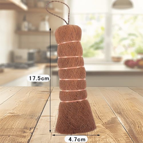 KALOLINNA Palm Brush, Kitchen Scrubbing Brush, for Cleaning Pans, Pans, and Woks, Removing Grease, Made with Natural Materials, Durable, and Perfect f