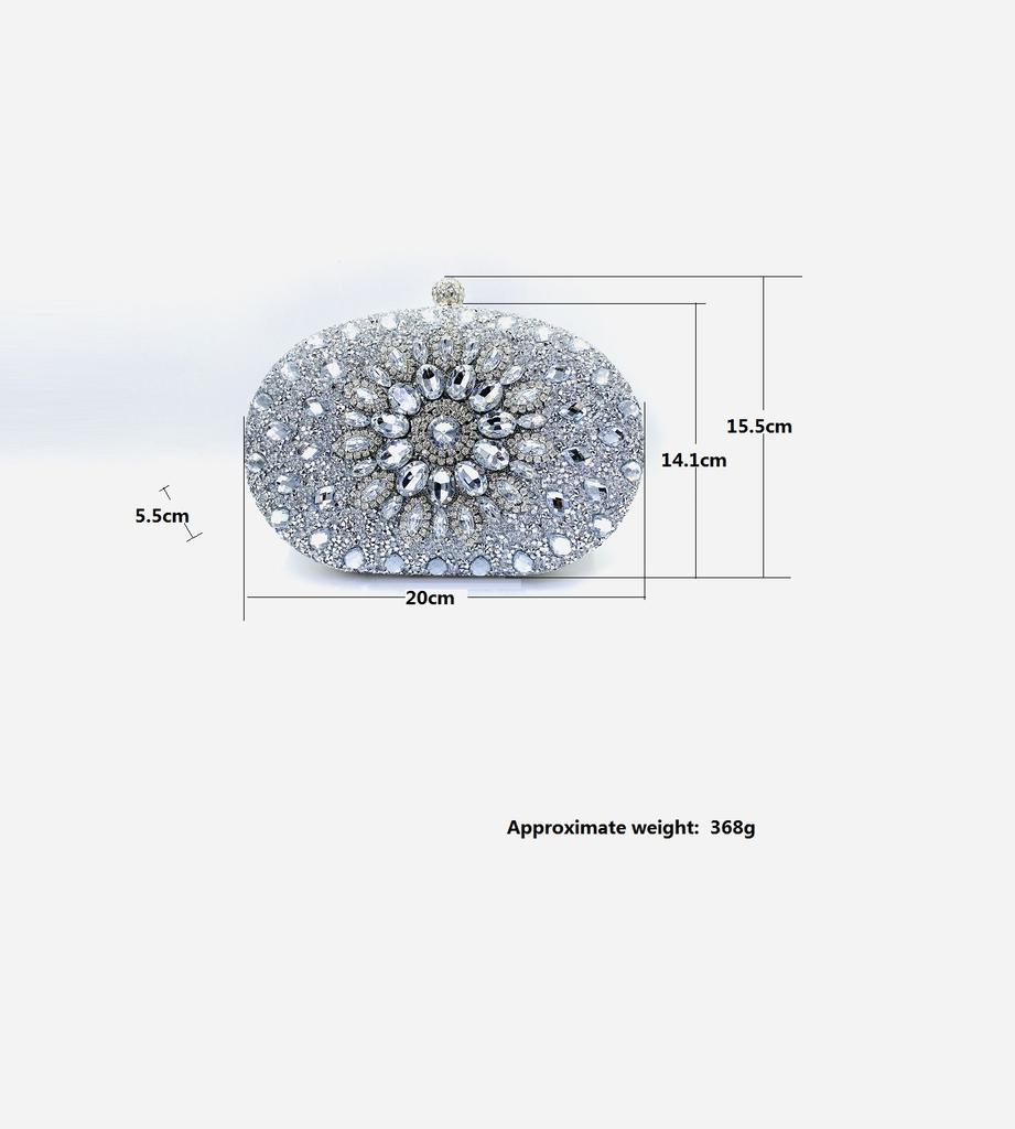 Selling diamond inlaid dinner bag fashionable banquet handbag versatile dress and evening bag wedding gift bag diagonal cross bag