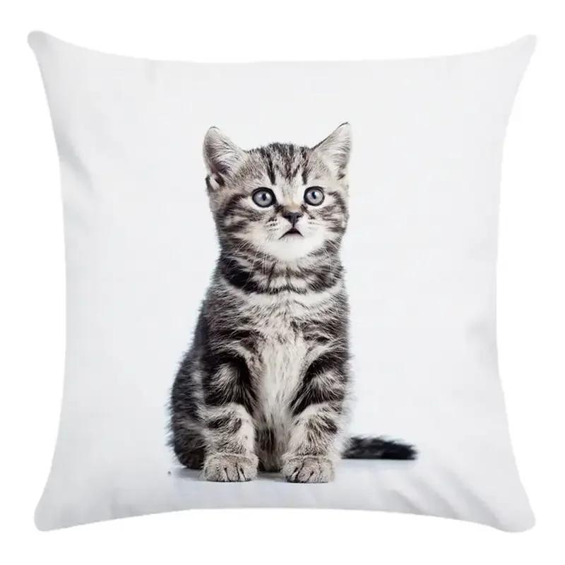 Animal Cute Cat Decorative Pillows Case Super Soft Print Cushion Cover  Living Room Decoration Accessories Home Decor for Chair