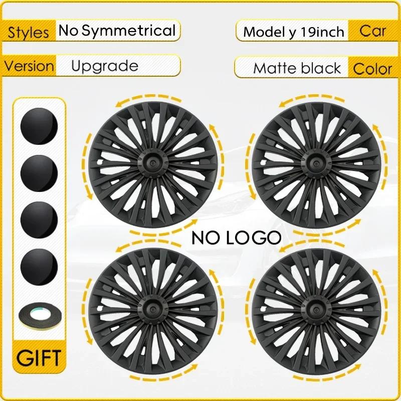 4PCS Hub Cap Performance Replacement Wheel Cap Automobile Full Rim Cover Accessories for Tesla Model Y 2018-2023 Hubcap 19 Inch