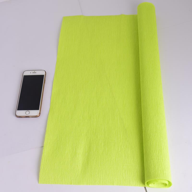 Thickened Colored Crepe Paper for DIY Flowers, Stretchable Ruffled Paper for Kindergarten Crafts