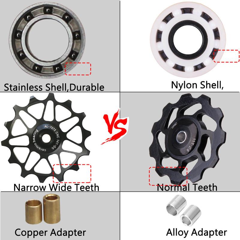 12T 14T 16T 18T MTB Bicycle Rear Derailleur Jockey Wheel 9/10/11 Speed Ceramic Bearing Guide Pulley for Shimano Sram Road Bike