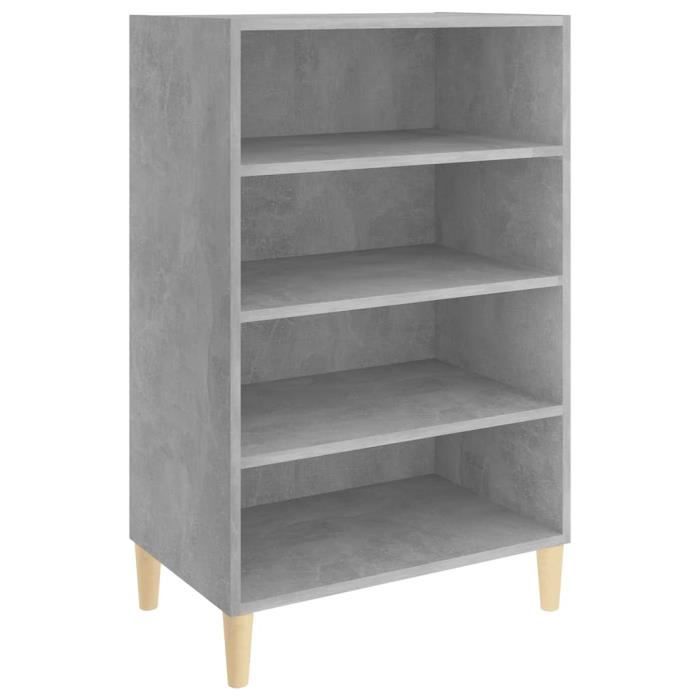 VidaXL Buffet Gris béton 57x35x90 cm Aggloméré