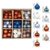 99PCS Mixed Color Christmas Ball Set Assorted Pattern Dia.3cm Christmas Ornaments Set Accessories Plated Ball