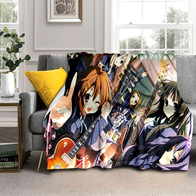 

3D Кавайная Девочка K-ON Мультяшное Милое Лолита Одеяло, Мягкое Пледовое Одеяло для Дома Спальни Кровати Дивана Пикника Путешествия Покрывало Дети 75x90cm