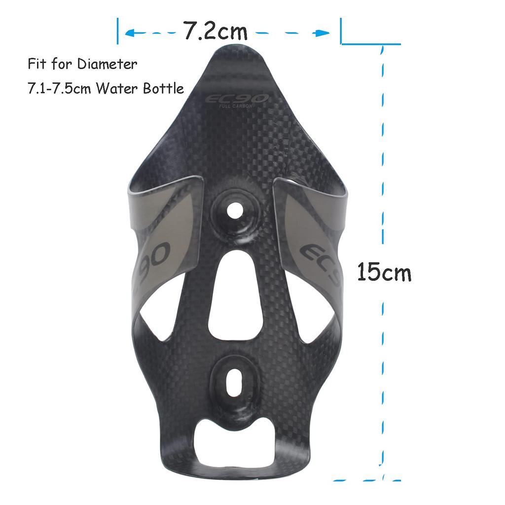JPFASHIONING Road Bike MTB Ultralight 3K Full Carbon Fiber Bicycle Drink Water Bottle Cage Holder - Durable, with Screws