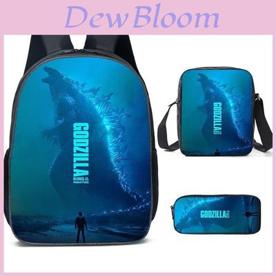 Godzilla Kids Backpack With Air Cushion Straps For Elementary School Students