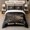 Custom Bedding Set Harley-Davidson Pattern, Print Name Text 1 Duvet Cover Plus 2 Pillowcases Home Textile