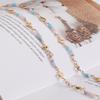 1meter Crystal Beads Chain KC Gold Color Love Heart Beaded Copper Chains for Necklace Bracelet Jewelry Making DIY Components