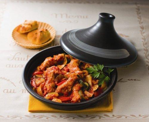 Ishigaki Sangyo Brodia IH Tagine Pot (with Glass Lid), 19cm, White, 3002, Heat-Resistant Ceramic with Tempered Glass Lid, China, ATZ0401