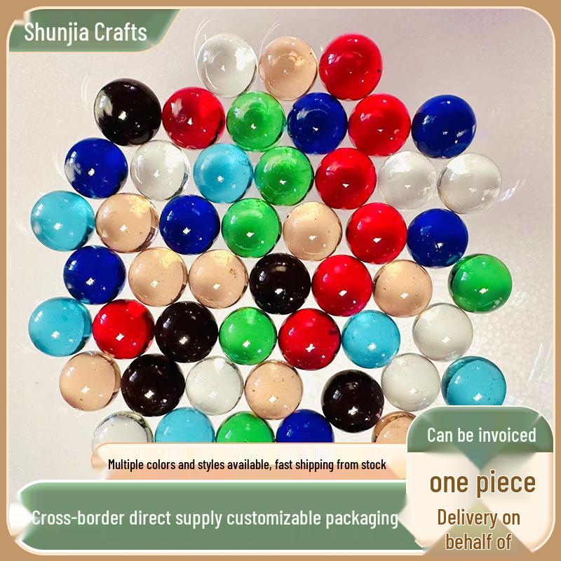 

16mm Retro Children s Translucent Solid Color Glass Beads for DIY Mosaic Decoration