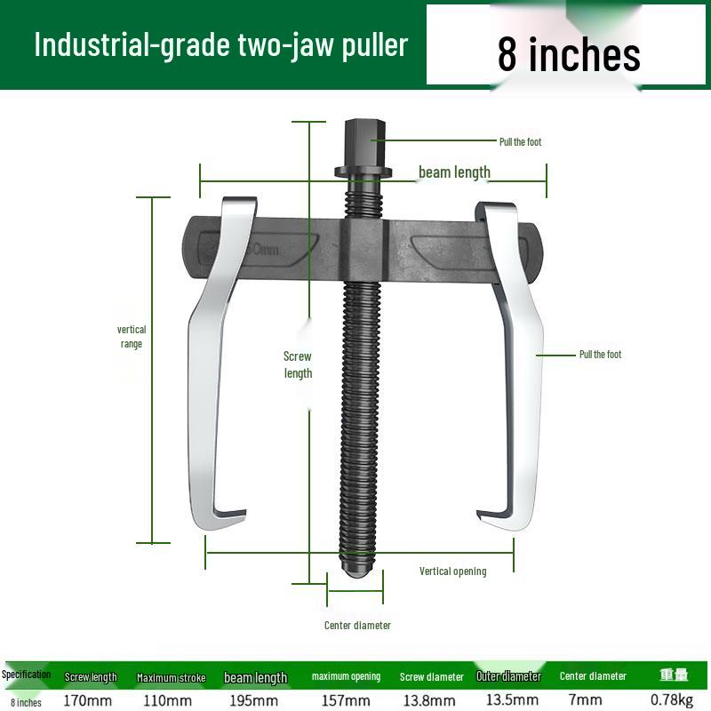 Multifunctional Two-Jaw Bearing Puller and Remover Tool