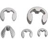 Lilaris Sprengringe, 400 Stück 1,5-15mm E-Clip Edelstahl Sprengringe mit Aufbewahrungsbox, Sprengringe Sortiment, Innen-Sprengring, E-Clip Außen