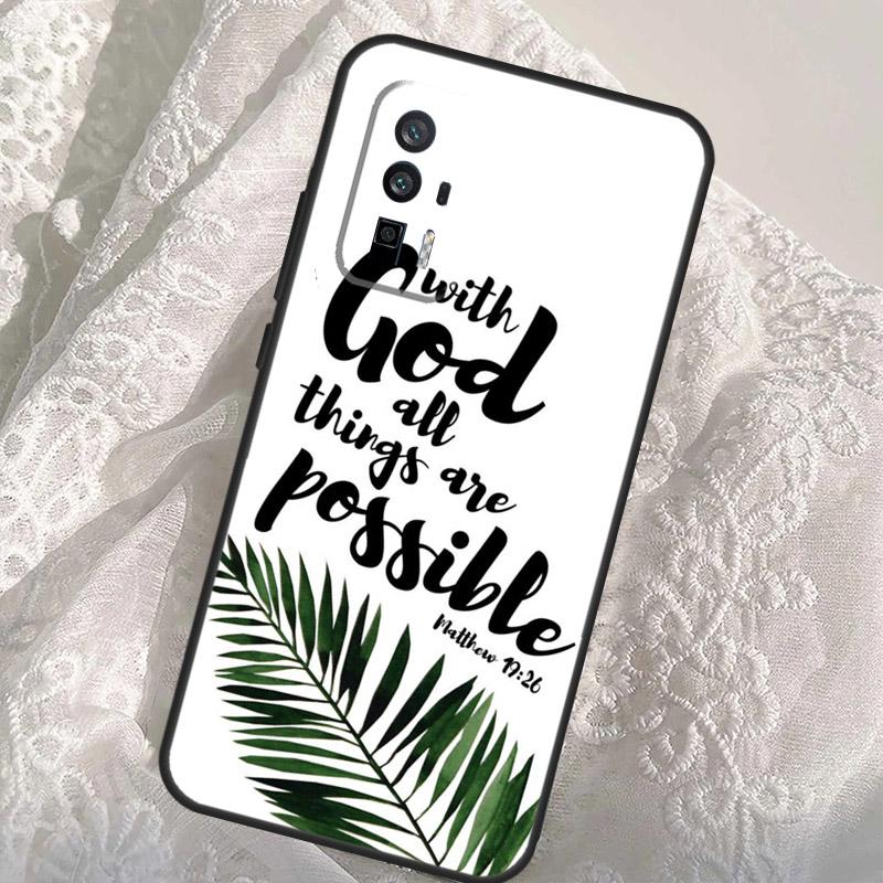 Bible Philippians Jesus Christ Verse Case For Xiaomi 14T 11T 12T 13T Pro 13 14 Ultra POCO X6 Pro M6 X3 X5 M5s F3 F5 F6 Cover