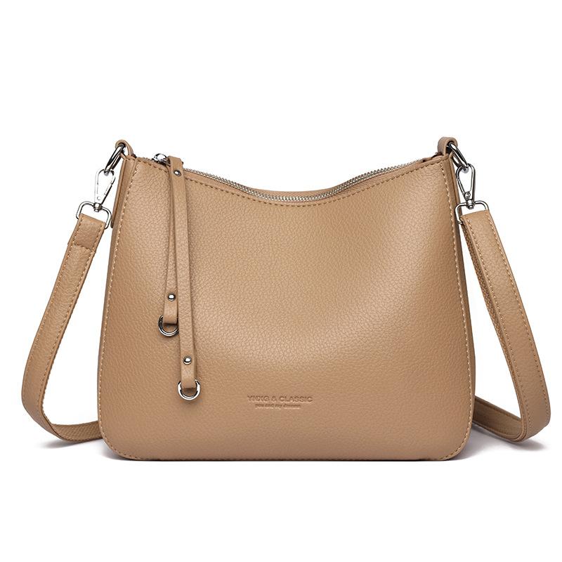 Сумка для матери среднего возраста Однотонная Винтажная Сумка через плечо Женская Сумка-кроссбоди хаки 2200₽
