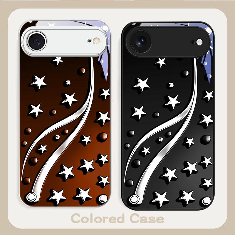 Tiefe Nacht mit Sternen Für iPhone 17 Air 16 E 15 14 13 Plus 12 mini 17 Pro Max 11Pro XR Xs X 7 8 11 Gehärtetes Glas Handyhülle