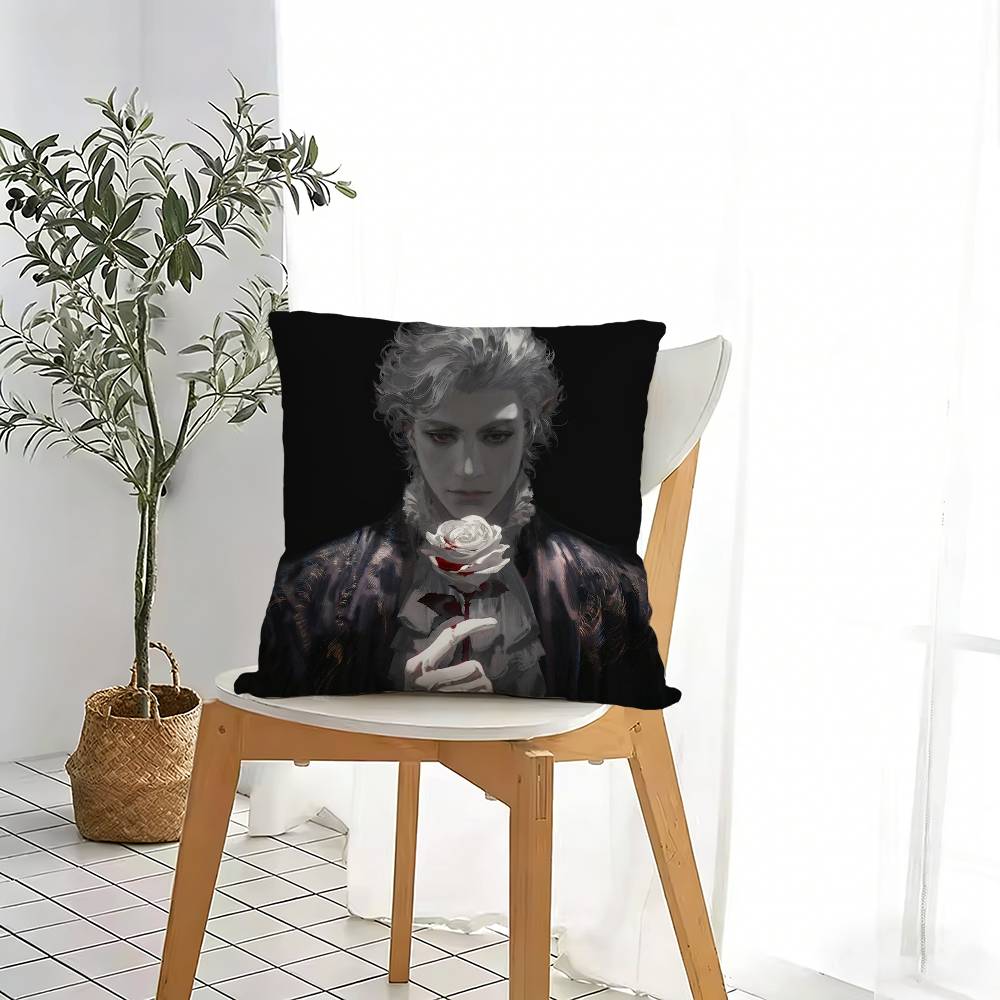 B-Baldurs A-Astarion Gate Pillow Case Pattern Printed Pillowcase For Living Room Sofa Cushion Cover