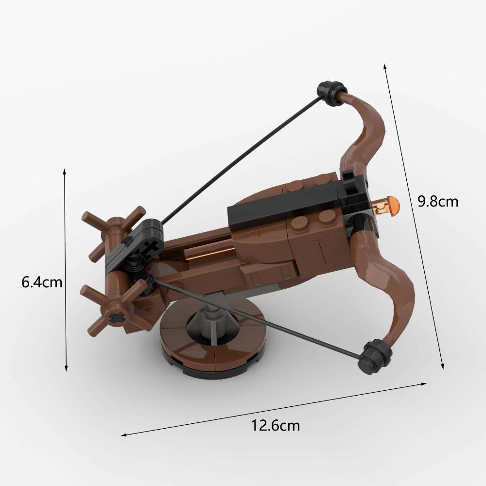 MOC Ancient Crossbow Carriage Model Medieval Weapons Building Block Bricks Parts Accessories DIY Chariots Siege Engines Kids Toy