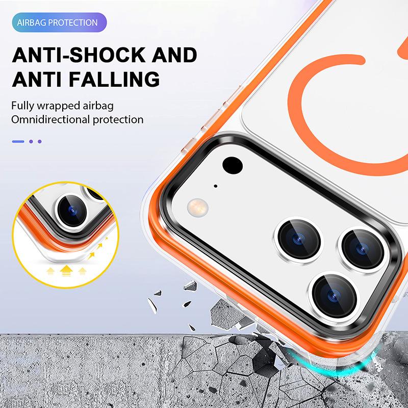 Hot Selling for IPhone17Promax Protective Cover 16 Vacuum Air Bag Anti-Yellow 15 Magnetic All-Inclusive Mobile Phone Case