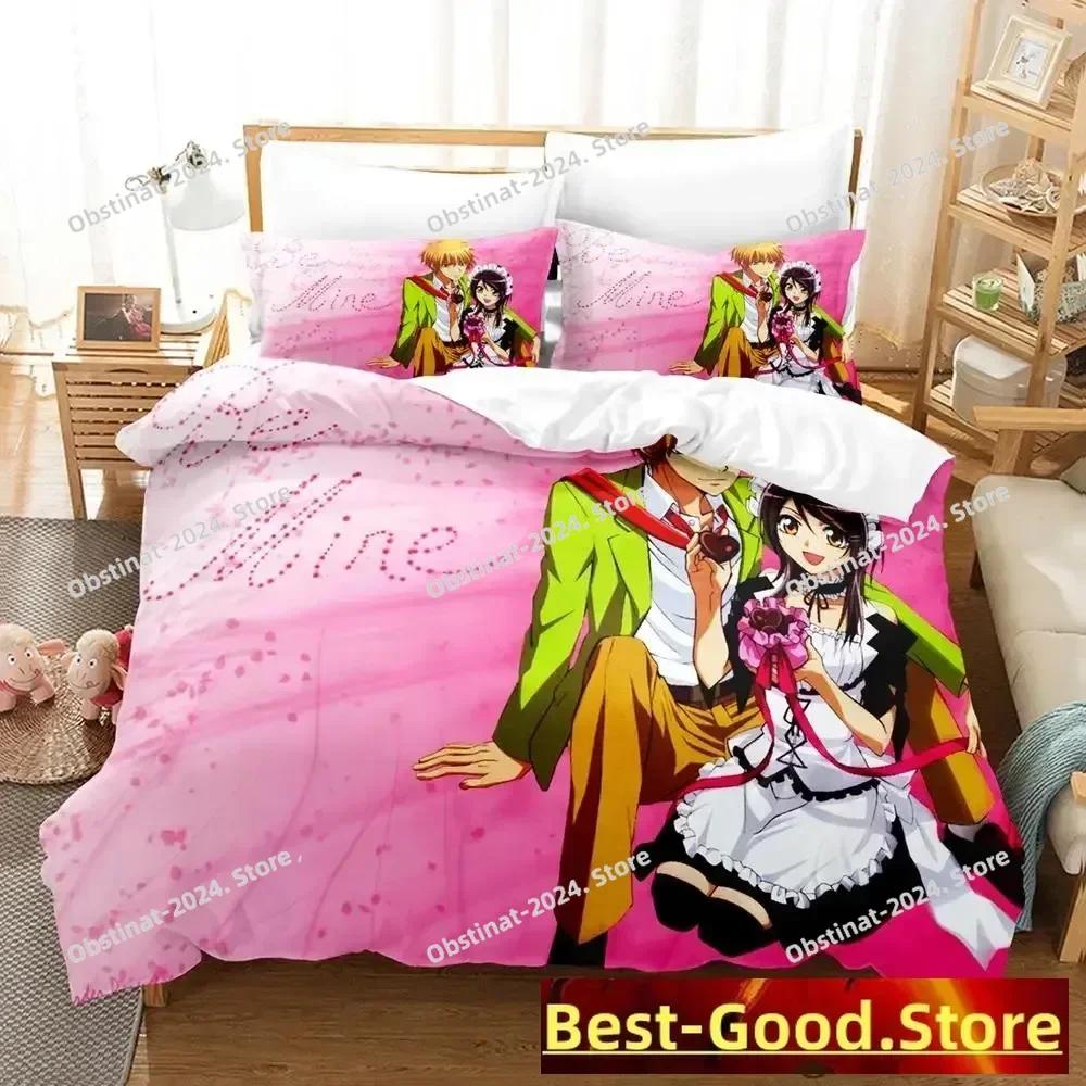 Kawai New Kaichou Wa Maid-sama Beding Set Printed Bed Linen Set With Pilowcase Bed Soft Duvet Cover Soft Single Double Quen King-Sized Dimensionsd