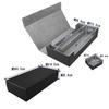 Trading Card Deck Case Storage Box Large Capacity PU Leather Storage Collection X (Black Gray)
