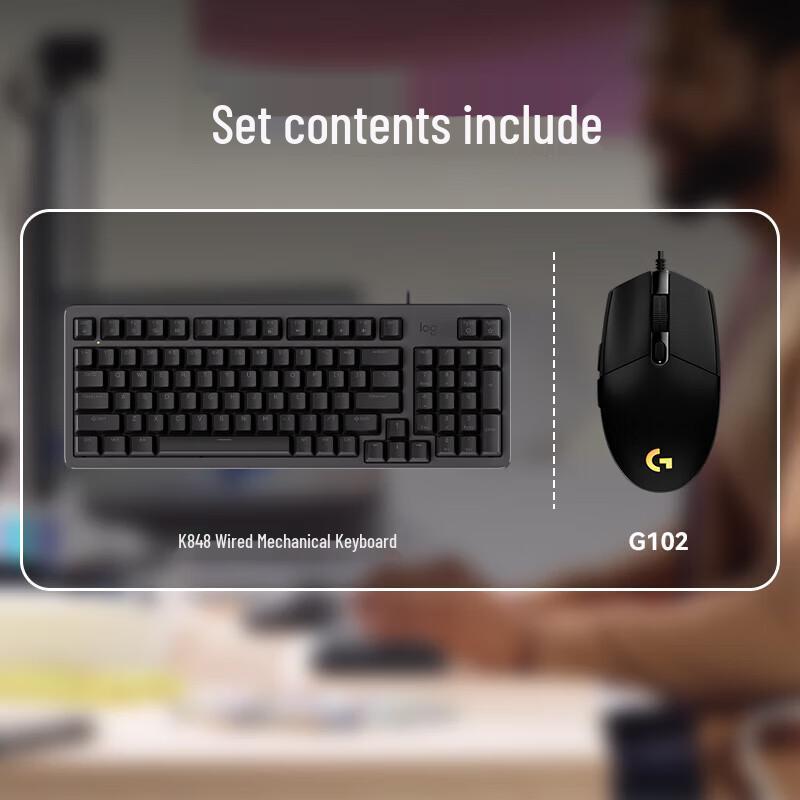 Logitech K848 AI Hot-Swappable Mechanical Keyboard & G102 Mouse Combo