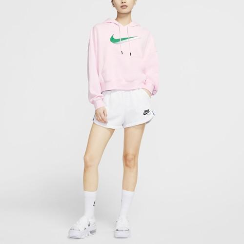 Nike 3D Logo Print Cropped Sports Sweatshirt for Women in Pink