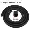 X AUTOHAUX Car Heater Flexible Straight Car Heater 300cm 16mm Inner Diameter Hose, Hose, Multi-Purpose Hose, Rubber, Black, Long,