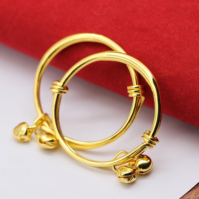 Gilded Round Bell Baby Bracelet - Children's Gift Ornament