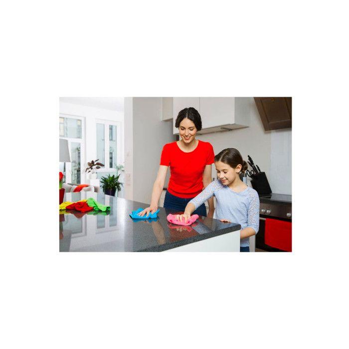 Eponge - Carre Vaisselle - Tampon A Recurer - Brosse Vaisselle - Tissu Microfibre Vileda Couleur 8 Pièces 151501