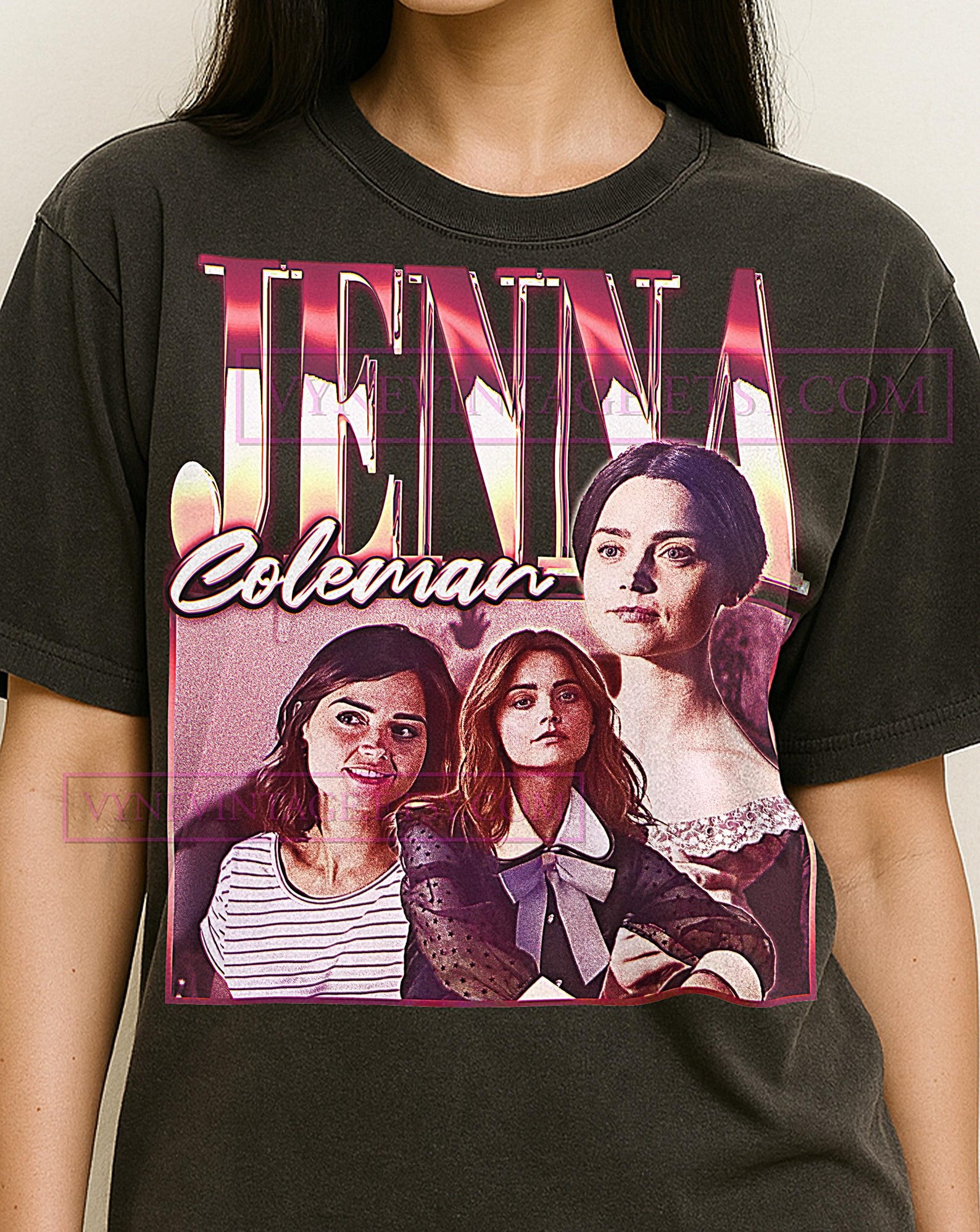 JENNA COLEMAN T-Shirt, Vintage Actress Star Celebrity Performer Tee, 90s Retro Throwback, Jenna Coleman Sweater XL