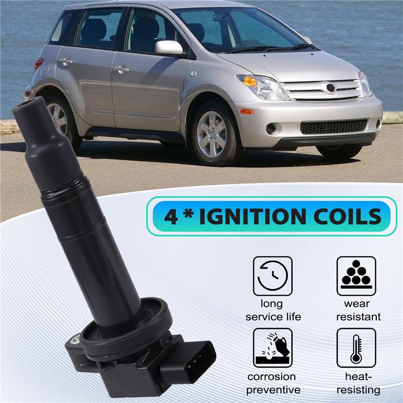 Ac29-4Pcs Ignition Coils 90919-02240 For Toyota Echo Prius Vios Yaris Scion Xa Xb 1.5L Car Accessories