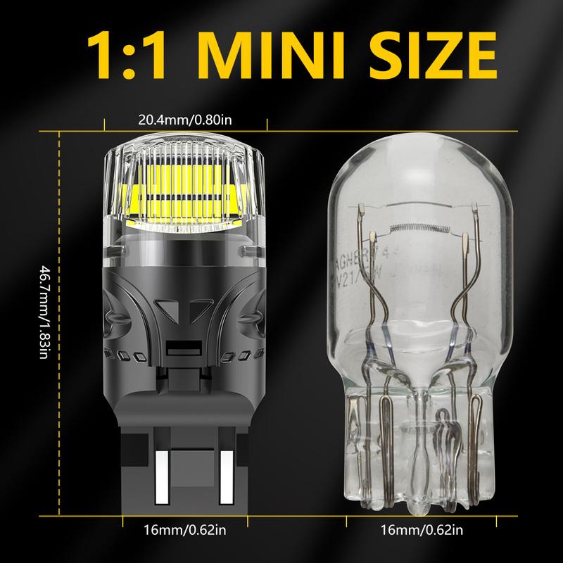 Katur 2x T20 7443 Car Led Bulb Brake Light Tail Light 7440 Replacement Bulb Super Bright 6000K White Plug and Play For Mazda