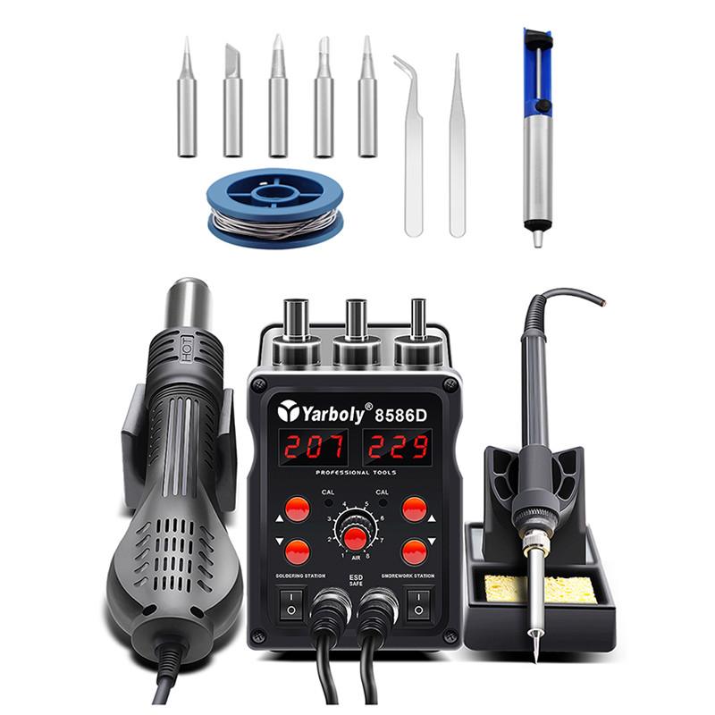 Digital Display BGA Rework Solder Station Soldering Hot Air Gun 8586D For SMD SMT Welding Repair Desoldering Tools