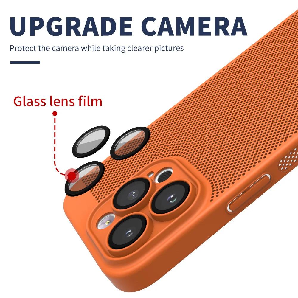 Comes With Lens Film Breathable Heat Dissipation Cooling Case For Samsung Galaxy A53 A54 A25 A24 A15 PC Hard Back Cover