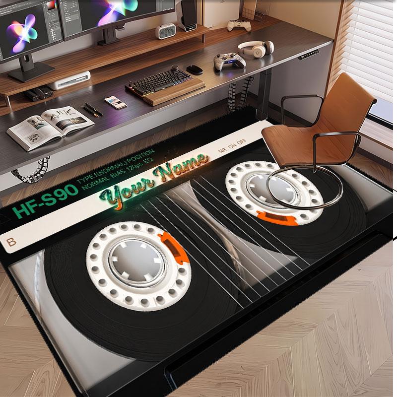 Other Similar Designs Theme Soft Crystal Velvet Rug Custom Name & Text Print Non Slip Floor Rug for Bedroom Living Room