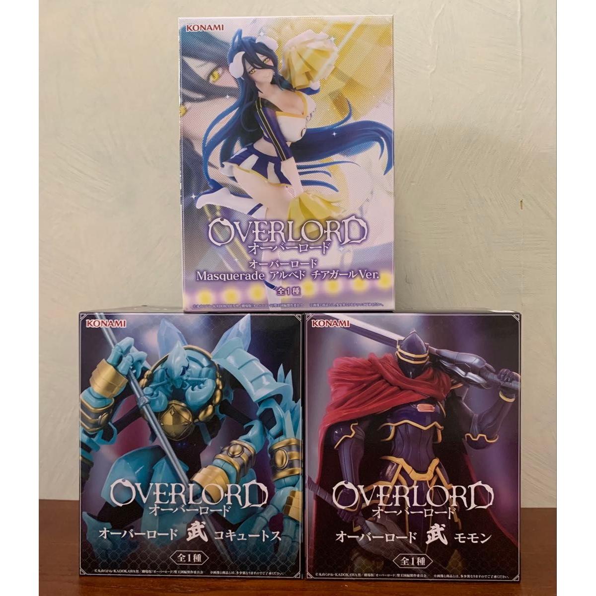 Used Overlord Figure Set of 3 Albedo Cheerleader Momon Cocytus
