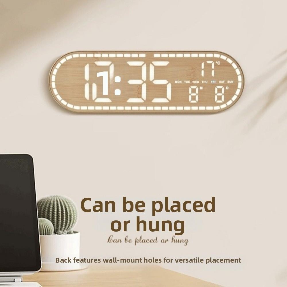 Silent Operation Digital Wall Clock Nordic Style Tabletop Electric Clock  Bedroom Use
