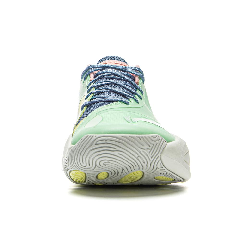 Li Ning XinSheng Cushioning Slip Resistant Abrasion Resistant Lightweight Rebound Mid top Basketball Shoes Men's Green ABAV027-6