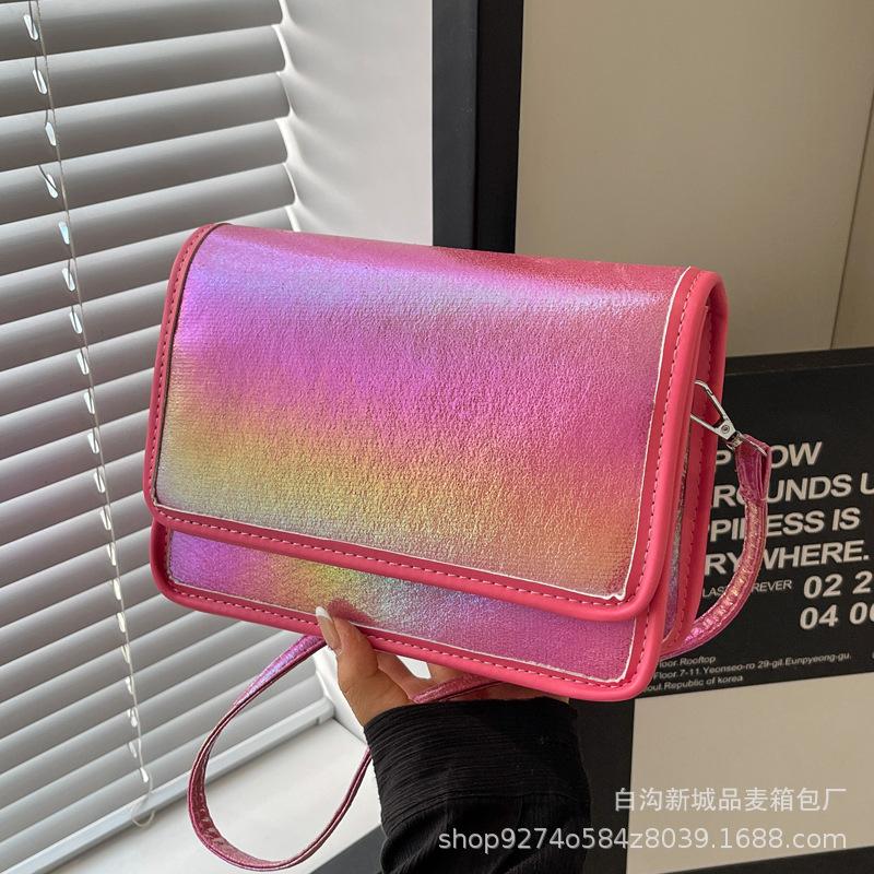 This year's popular fashion colorful small bag women's bag 2025 new trendy explosion shoulder crossbody small square bag