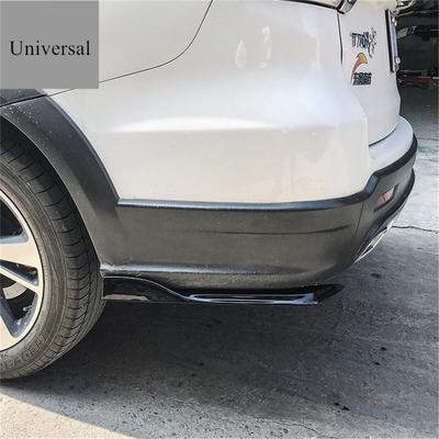 Universal Car Rear Bumper Spoiler Canards Fins Anti-Crash Diffuser Lip Wrap Kits