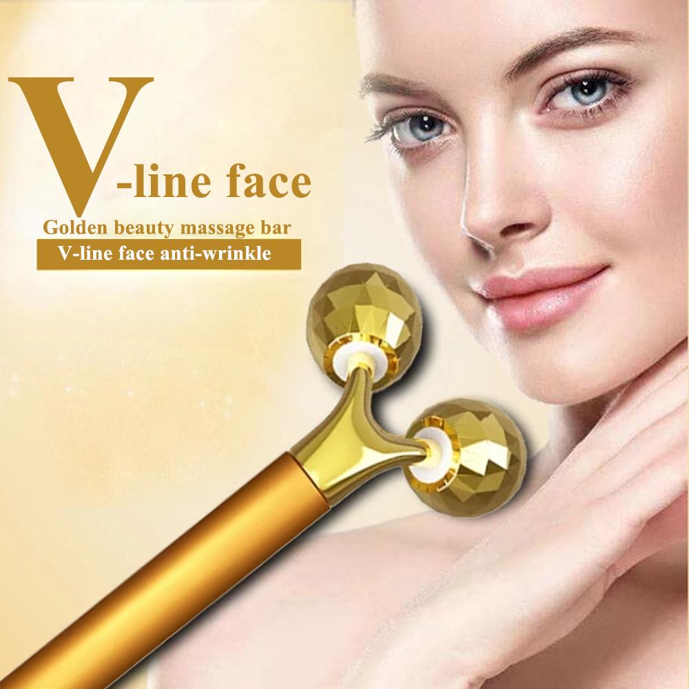 Liftovací zpevňující 24K Beauty Bar V Face Artifact Face-Lift Stick Anti Eye Wrinkling Roller Facial Body Massage Beauty Bar