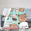 Bubu  Dudu Heart Love Super Soft Plush Throw Blanket for Kids and Adults  Flannel Sofa Bedspread Living Room Bed Cover