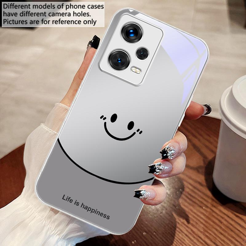 Life is about being happy For Redmi Note 10 10T 11 12 13 14 11T 11S 12 14 Pro Plus A4 14C A3 A3x K40 Gaming Tempered Phone Case
