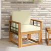 Maison Exclusive - Canapé d’extérieur Bois d'acacia massif et polyester Naturel